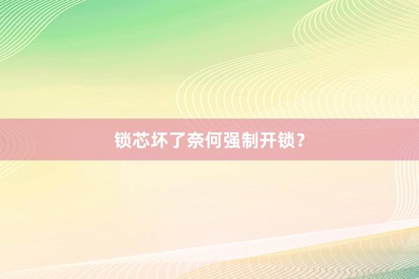 锁芯坏了奈何强制开锁？
